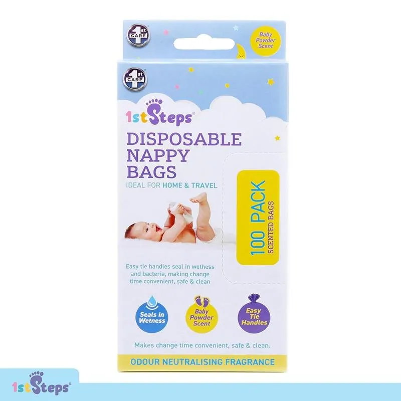 Nappy Bag Disposable 100pc 17cm X 34cm Baby Powder Scented – image 4