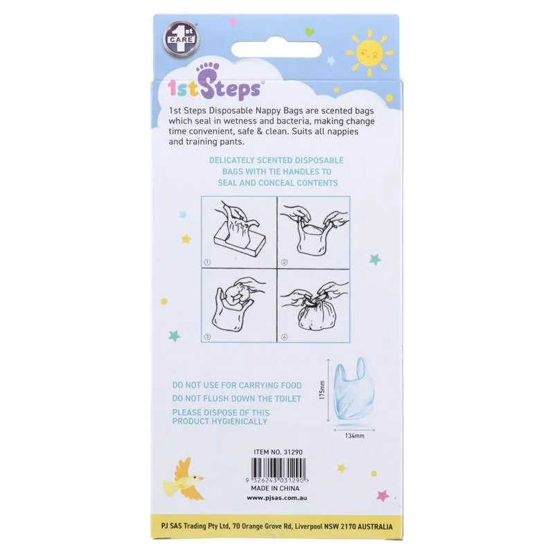 Nappy Bag Disposable 100pc 17cm X 34cm Baby Powder Scented – image 3