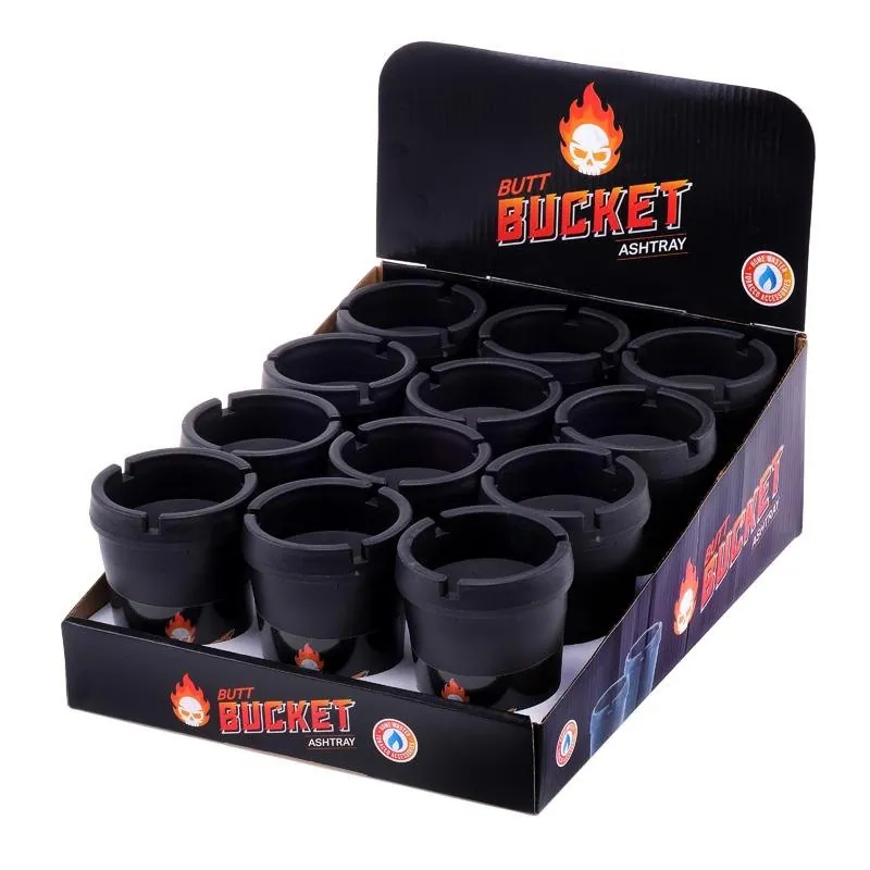 Ashtray Butt Bucket with Removable Lid 11cm X 8cm – image 3