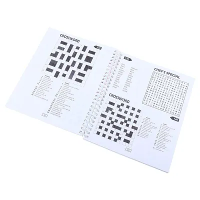 Book Puzzle 2-In-1 Wordsearch & Crossword Spiral 2 Assorted Designs 192 Page, Over 250 Puzzles