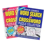 Book Puzzle 2-In-1 Wordsearch & Crossword Spiral 2 Assorted Designs 192 Page, Over 250 Puzzles – image 3