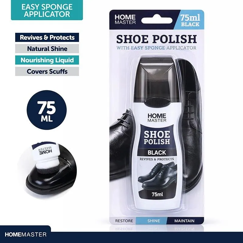 Shoe Polish with Easy Sponge Applicator Black 75ml – image 4