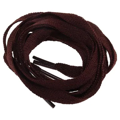 Shoe Laces Flat Brown, Black & White Assorted 2 Pair 120cm X 1cm