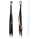 Shoe Laces Flat Brown, Black & White Assorted 2 Pair 120cm X 1cm – image 2