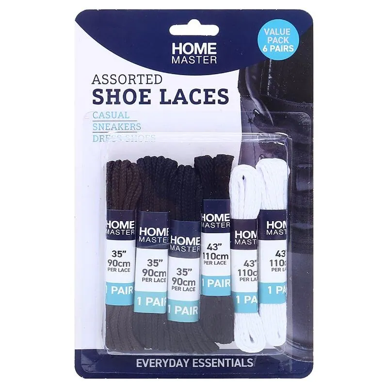 Shoe Laces Assorted Value Pack 6 Pairs – image 4