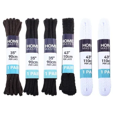 Shoe Laces Assorted Value Pack 6 Pairs