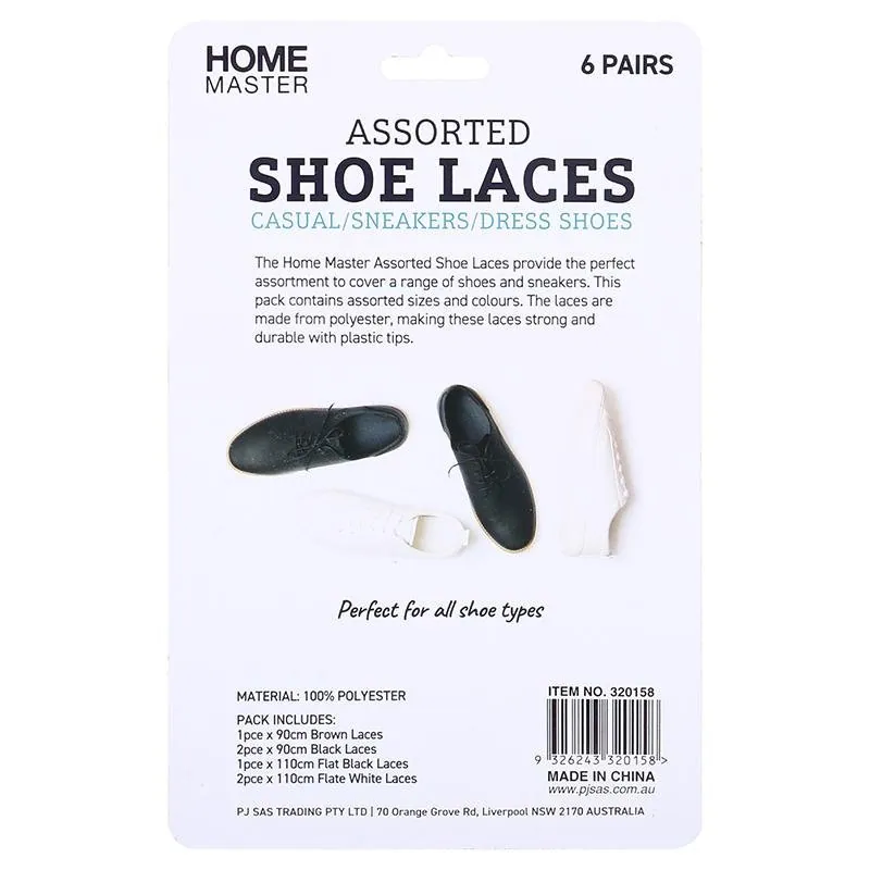 Shoe Laces Assorted Value Pack 6 Pairs – image 3