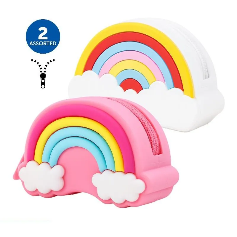Coin Purse Keychain Rainbow 10cm X 6.5cm X 4cm 2 Assorted Designs – image 2