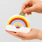 Coin Purse Keychain Rainbow 10cm X 6.5cm X 4cm 2 Assorted Designs – image 1