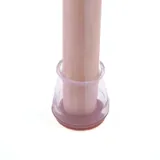 Clear Furniture Sliders Stretchable To Suit Various Furniture Legs 3cm (h) X 2.9cm (w) 8pk – image 2