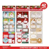 Gift Tag Adhesive Christmas 42pk 13cm X 36cm Includes 3 Sheets (Assorted Designs) – image 4