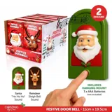Door Bell Battery Operated Christmas 11cm X 19.5cm Santa & Reindeer Requires 3 X AAA Batteries (Not Included) – image 4