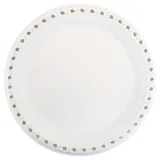 Sugarcane Bagasse Christmas Round Plates Large 18pk Ø23cm Holly Print – image 1