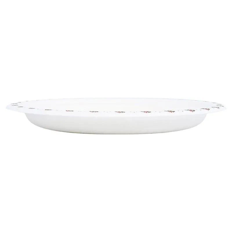 Sugarcane Bagasse Christmas Round Plates Small 25pk Ø18cm Holly Print – image 2