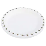 Sugarcane Bagasse Christmas Round Plates Small 25pk Ø18cm Holly Print – image 3