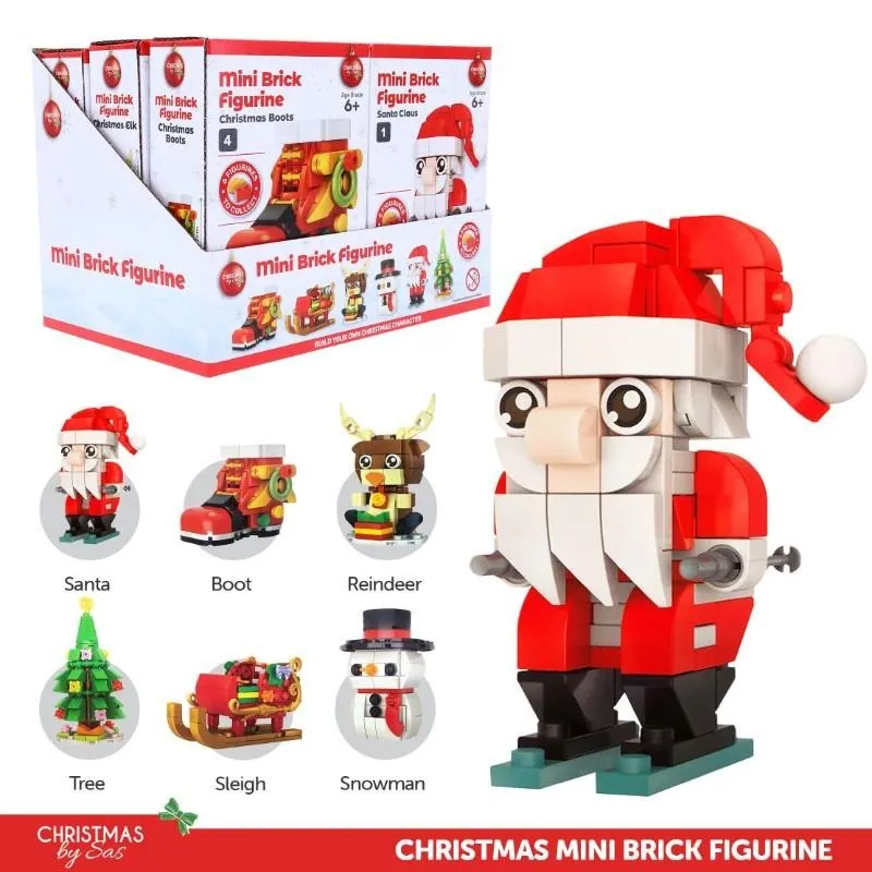 Building Brick Kit Mini Christmas Characters 6 Assorted Sets To Collect (92-110pc) – image 4
