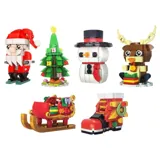 Building Brick Kit Mini Christmas Characters 6 Assorted Sets To Collect (92-110pc) – image 1