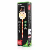 Stake Light Solar Christmas Snowman with Candy Stripe Stake 5LED 11cm X 7.5cm X 47cm Warm White 8 Functions – image 3