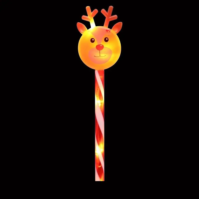 Stake Light Solar Christmas Reindeer with Candy Stripe Stake 5LED 11cm X 7.5cm X 47cm Warm White 8 Functions – image 2
