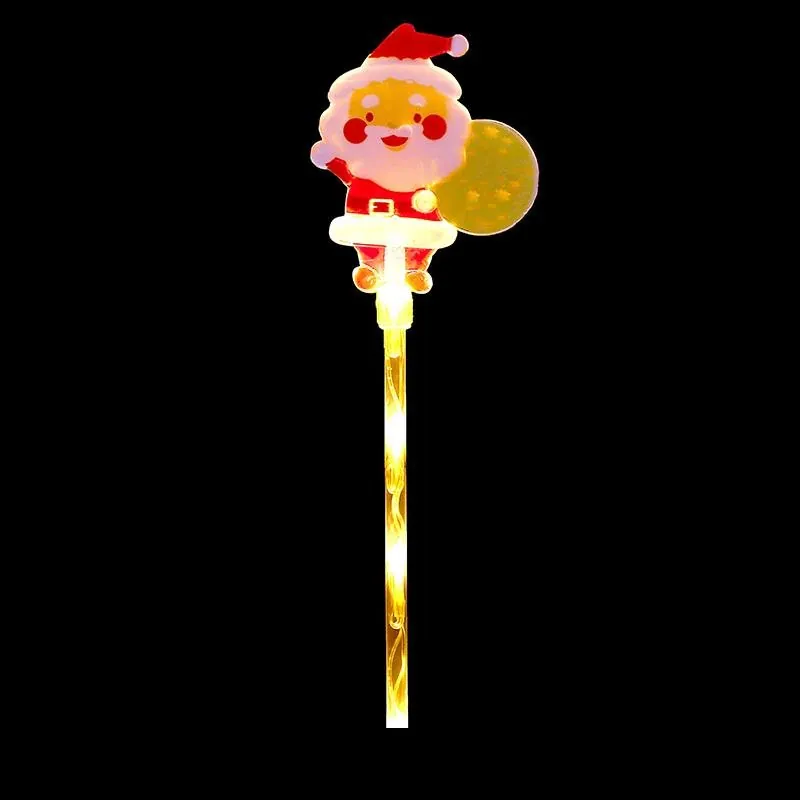 Christmas Stake Light Solar Santa Coloured 5LED 9cm X 10.5cm X 47cm Warm White 8 Functions – image 2