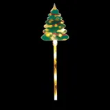 Stake Light Solar Christmas Tree Coloured 5LED 8.8cm X 11cm X 48cm Warm White 8 Functions – image 2
