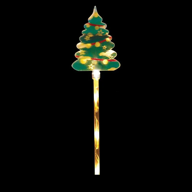 Stake Light Solar Christmas Tree Coloured 5LED 8.8cm X 11cm X 48cm Warm White 8 Functions – image 2