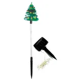 Stake Light Solar Christmas Tree Coloured 5LED 8.8cm X 11cm X 48cm Warm White 8 Functions – image 1