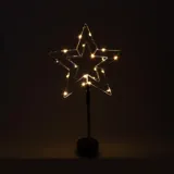 Christmas Stake Light Solar Silhouette Star 20LED 22cm X 25cm X 61cm Warm White 8 Functions – image 2