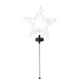 Christmas Stake Light Solar Silhouette Star 20LED 22cm X 25cm X 61cm Warm White 8 Functions – image 1