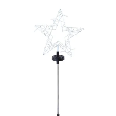 Christmas Stake Light Solar Silhouette Star 20LED 22cm X 25cm X 61cm Warm White 8 Functions