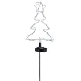 Christmas Stake Light Solar Silhouette Tree 20LED 18cm X 25cm X 64cm Warm White 8 Functions – image 1