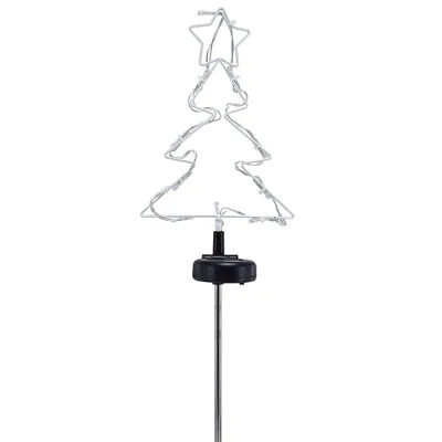 Christmas Stake Light Solar Silhouette Tree 20LED 18cm X 25cm X 64cm Warm White 8 Functions