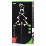 Christmas Stake Light Solar Silhouette Tree 20LED 18cm X 25cm X 64cm Warm White 8 Functions – image 3
