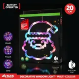 Christmas Decorative Light Battery Operated Window Silhouette with Suction Cup Multi-Colour Present (18cmx19cm), Santa (18cmx20cm), & Wreath (18cmx20cm) Requires – image 4
