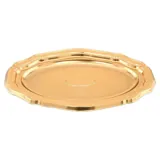 Christmas Tray Oval Reusable Plastic Gold 39cm X 25cm X 2.5cm Includes Clear Lid – image 2