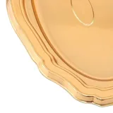 Christmas Tray Oval Reusable Plastic Gold 39cm X 25cm X 2.5cm Includes Clear Lid – image 3