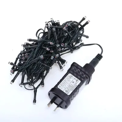Christmas Fairy Light Low Voltage 100LED 6.5m Total Length Red 8 Function