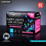 Christmas Fairy Light Low Voltage 200LED 11.5m Total Length Multi Colour 8 Function – image 4
