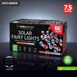 Christmas Fairy Light Solar 100LED 7.5m Total Length Red & Cool White 2 Functions – image 4