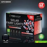 Christmas Fairy Light Solar 200LED 13.5m Total Length Red & Cool White 2 Functions – image 4