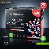 Christmas Fairy Light Solar 400LED 25.5m Total Length Red & Cool White 2 Functions – image 4