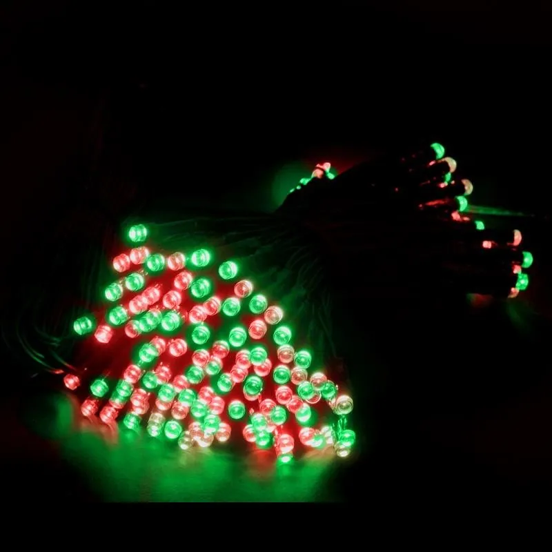 Christmas Fairy Light Solar 400LED 25.5m Total Length Red & Green 2 Functions – image 2