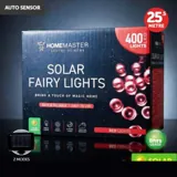 Christmas Fairy Light Solar 400LED 25.5m Total Length Red 2 Functions – image 4