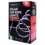 Christmas Rope Light Solar 100LED 12m Total Length Candy Cane Cool White 8 Functions – image 3