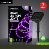 Christmas Rope Light Solar 50LED 7m Total Length Purple 8 Functions – image 4