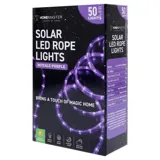 Christmas Rope Light Solar 50LED 7m Total Length Purple 8 Functions – image 3