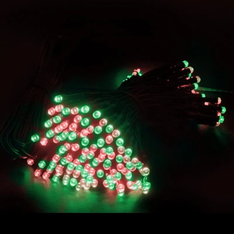 Christmas Fairy Light Solar 200LED 13.5m Total Length Red & Green 2 Functions – image 2