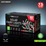 Christmas Fairy Light Solar 100LED 7.5m Total Length Red & Green 2 Functions – image 4