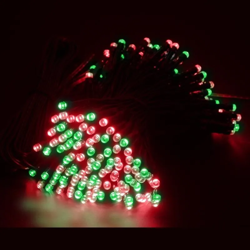 Christmas Fairy Light Solar 100LED 7.5m Total Length Red & Green 2 Functions – image 2