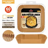 Air Fryer Liner 60pk - 20cm X 20cm X 4.5cm (h) - Square – image 4
